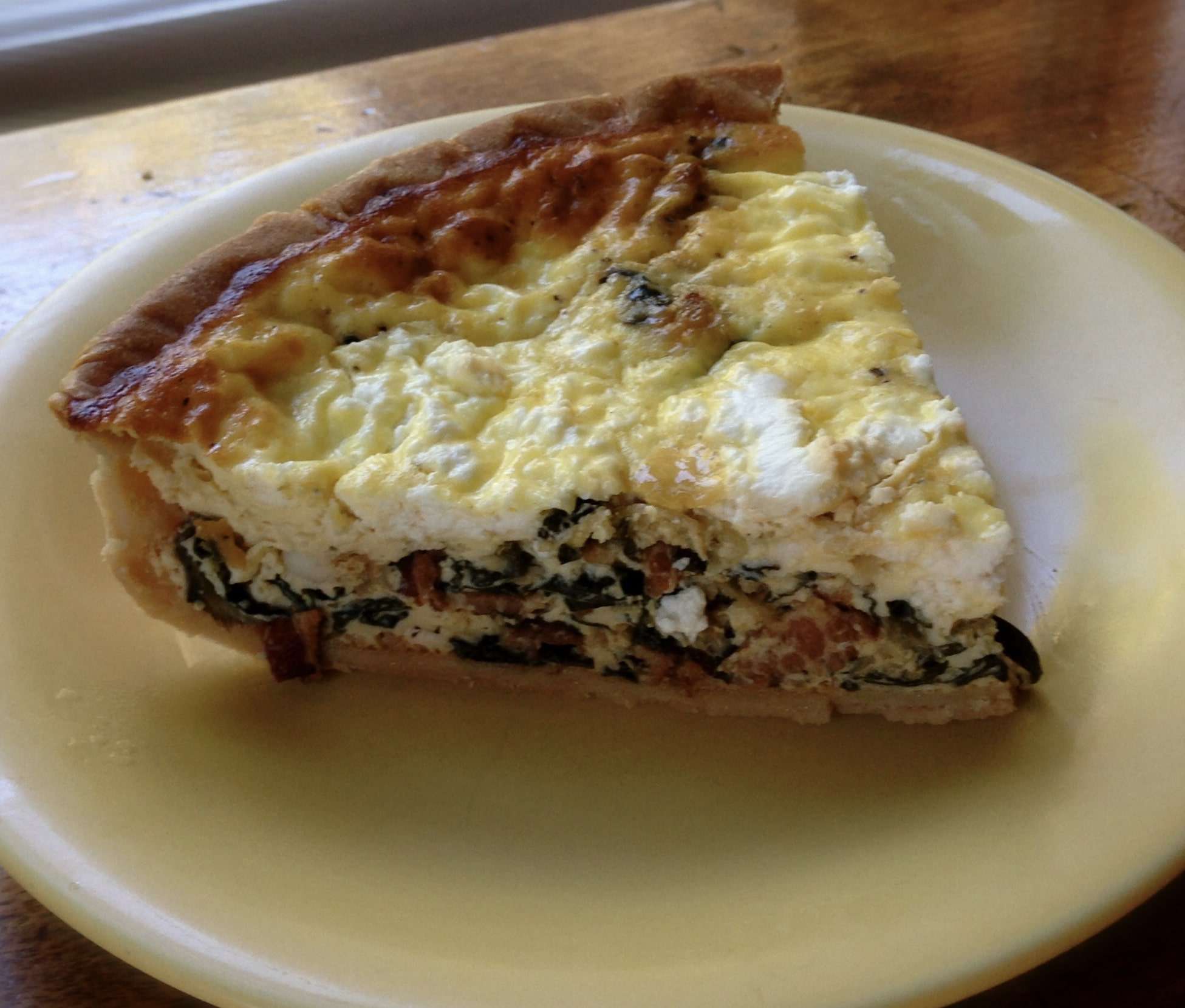 Goat cheese quiche