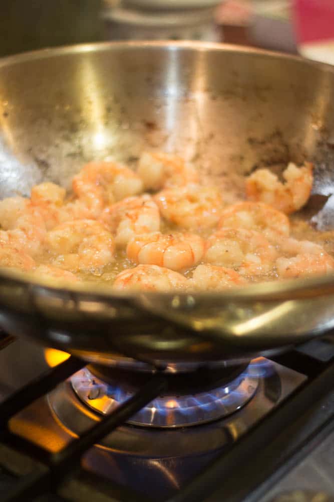 shrimp cooking