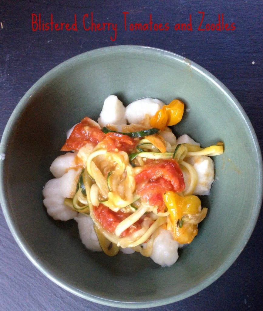 Blistered Cherry Tomatoes With Zucchini Zoodles