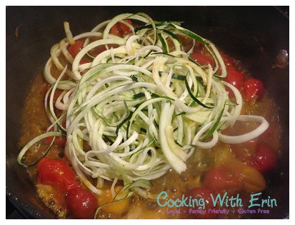 Cherry Tomatoes and Zucchini Zoodles
