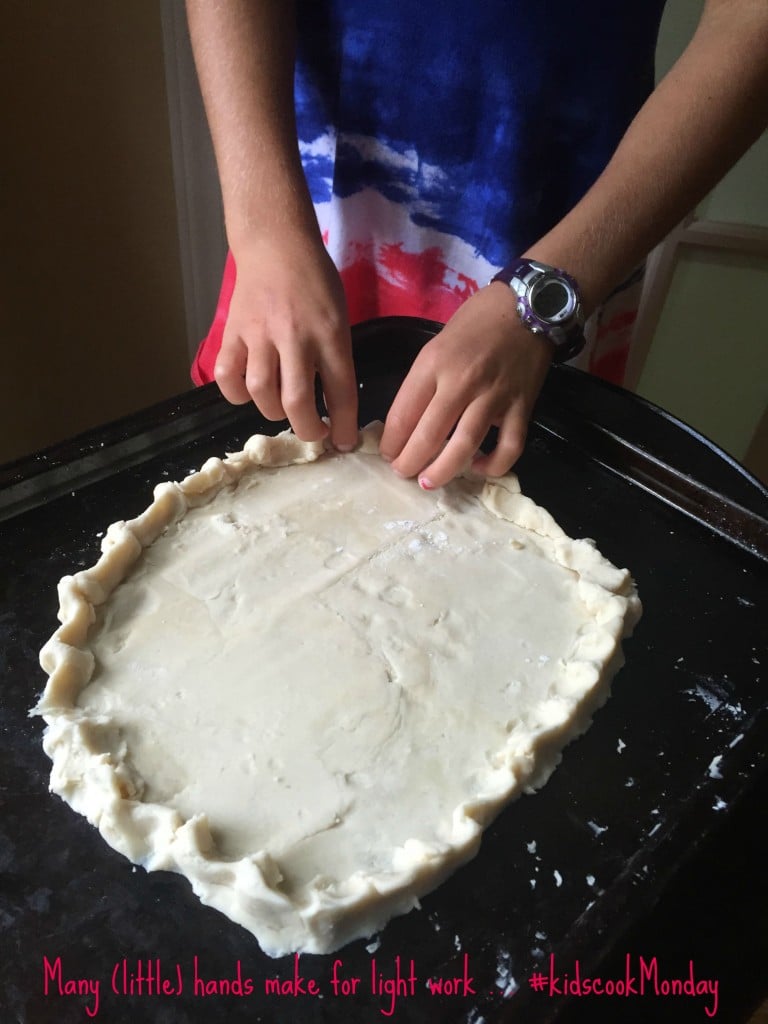 Julia making the crust