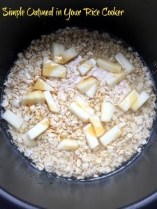 Simple oatmeal in your rice cooker