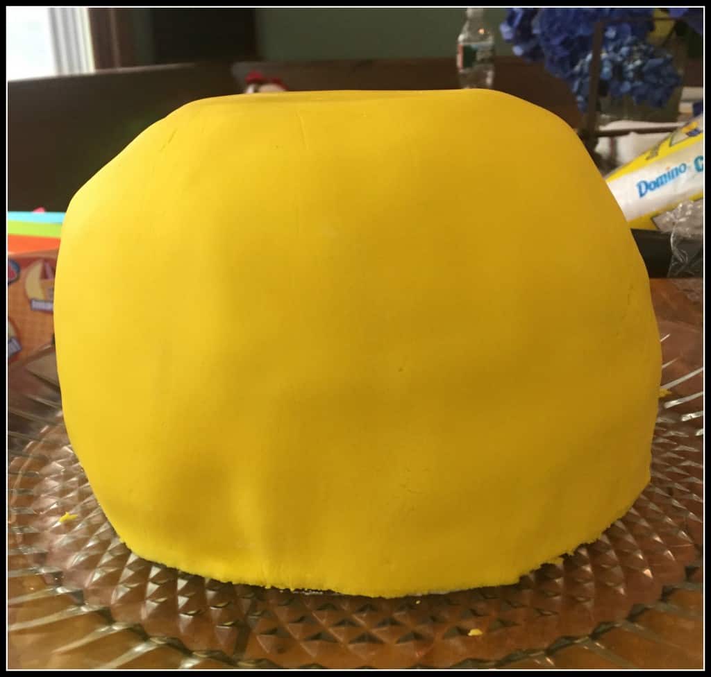 Yellow fondant for minion cake