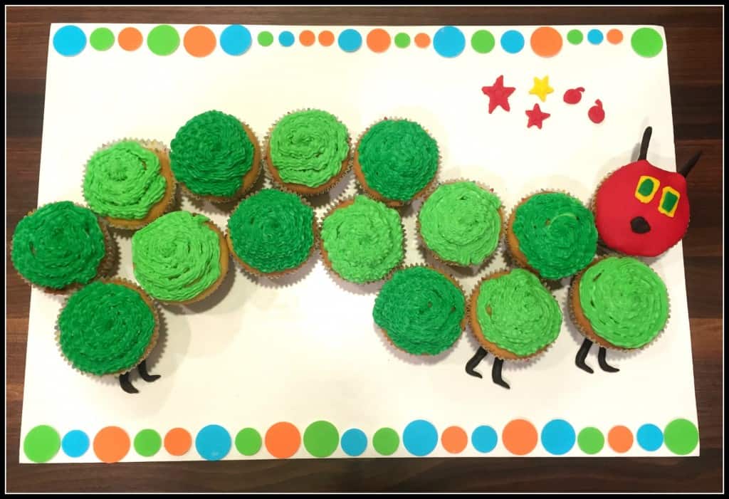 The Very Hungry Caterpillar Birthday Cupcakes