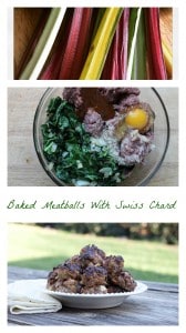 Baked meatballs with swiss chard #SundaySupper