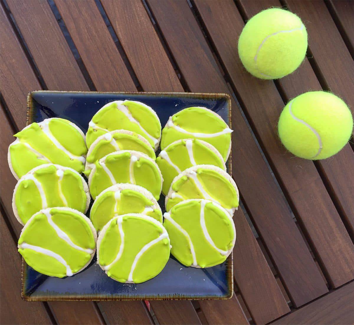 These tennis ball cookies are SO EASY. And gluten-free.