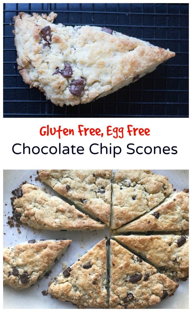 Gluten-free Chocolate Chip Scones || Erin Brighton | gluten free | baking | dessert | brunch | easy recipes