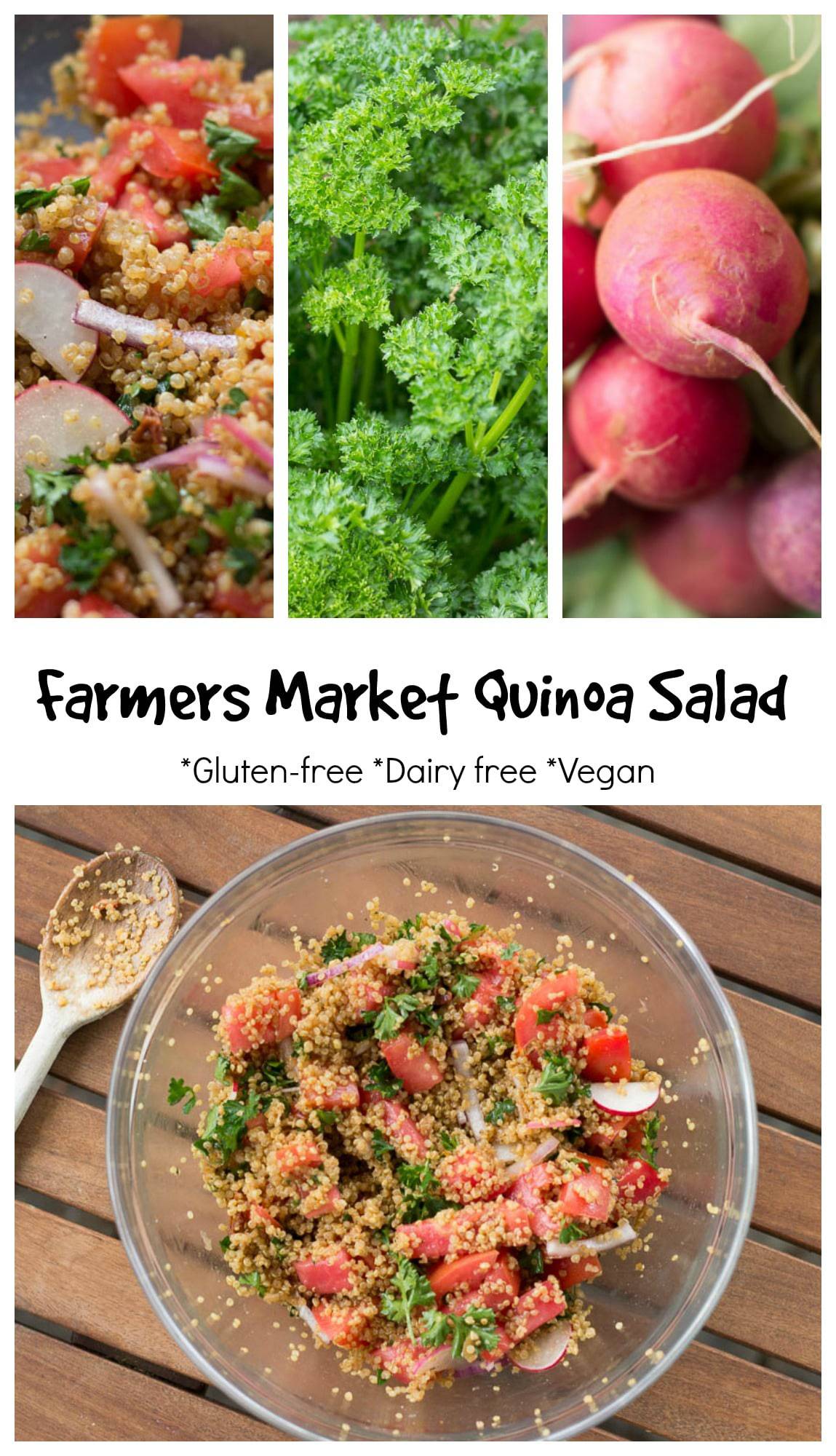 Farmers Market Quinoa Salad || Erin Brighton | #SundaySupper | gluten free | vegan | easy dinner |salad