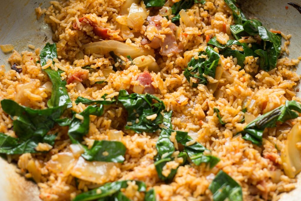 Kimchi Fried Rice With Kale Erin Brighton