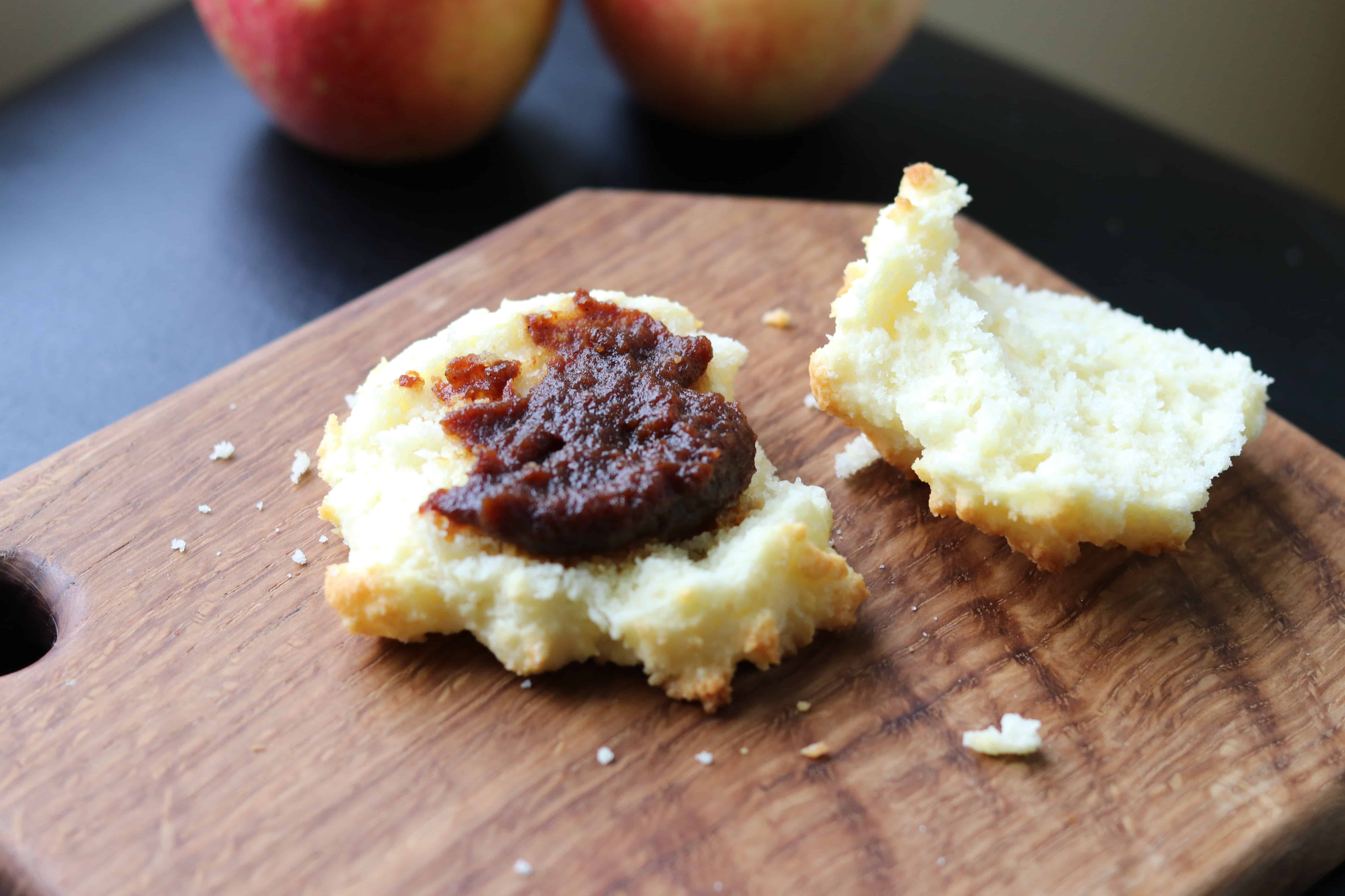 Slow Cooker Apple Butter on Biscuits