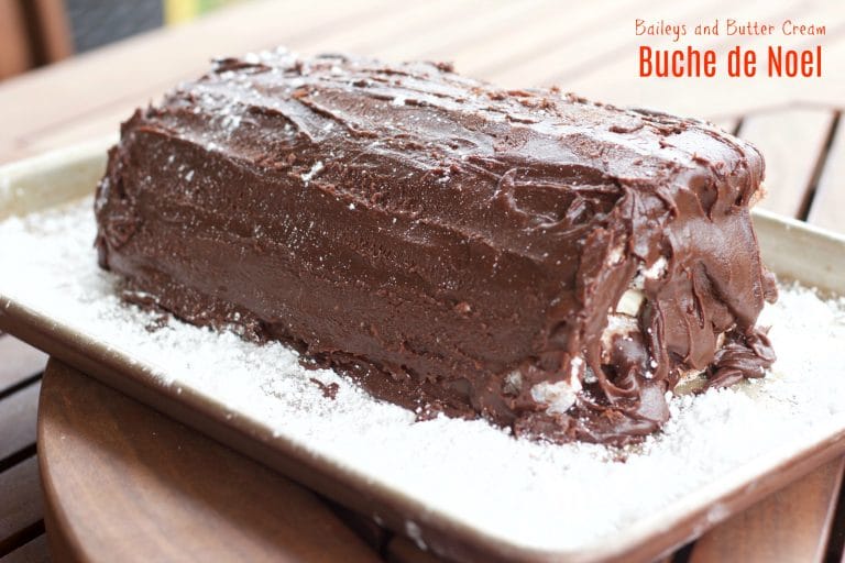 Baileys and Buttercream Buche de Noel (gluten free!) - Erin Brighton