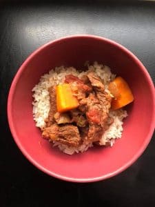 Spicy Beef and Sweet Potato Stew || Erin Brighton | gluten free | slow cooker | family dinners | easy recipes