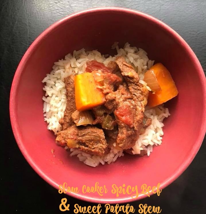 Spicy Beef and Sweet Potato Stew || Erin Brighton | gluten free | slow cooker | family dinners | easy recipes