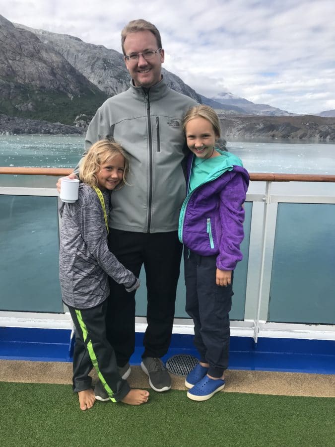 Kids with Daddy on the Cruise Ship