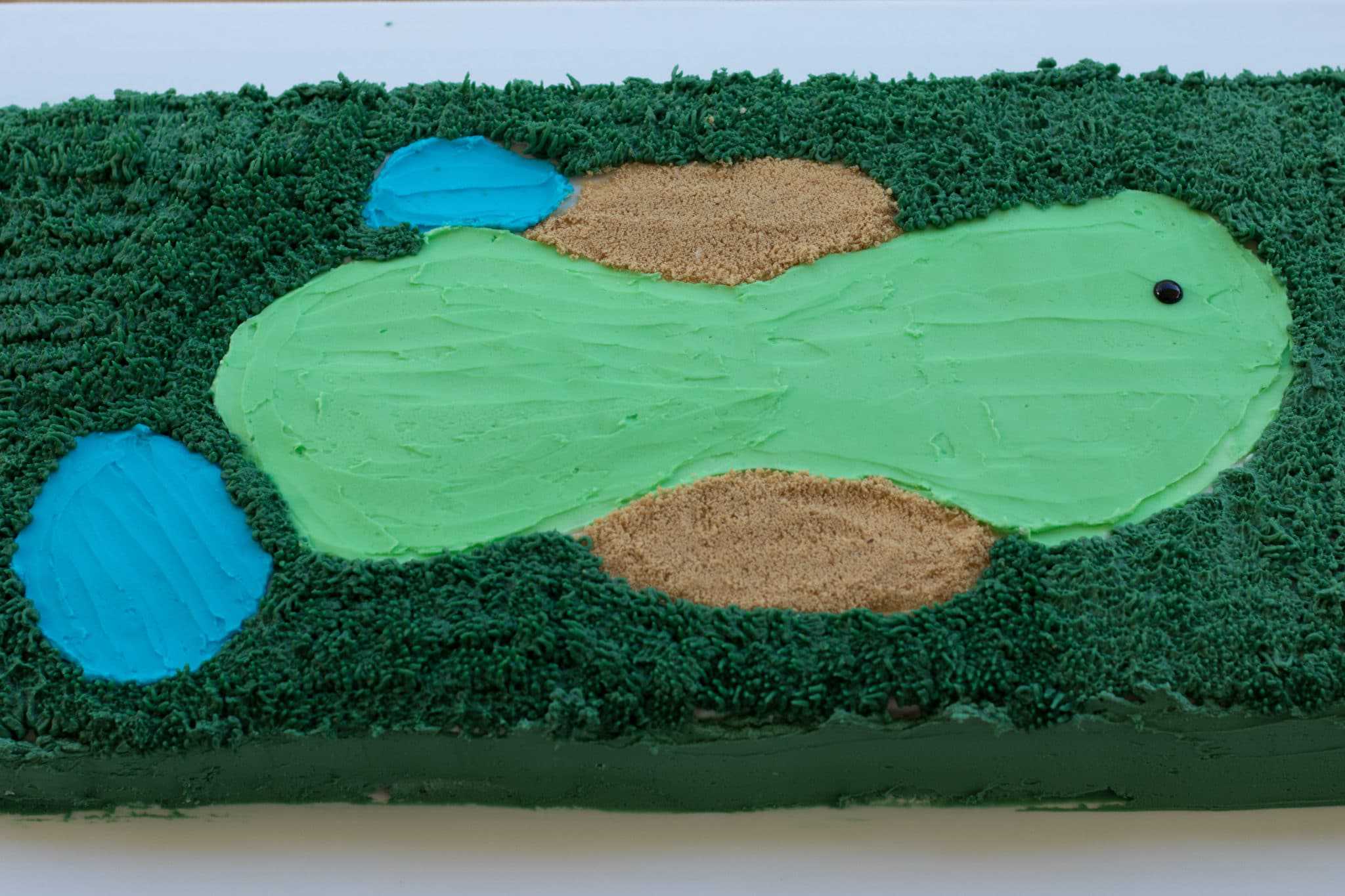 golf course birthday cake sections