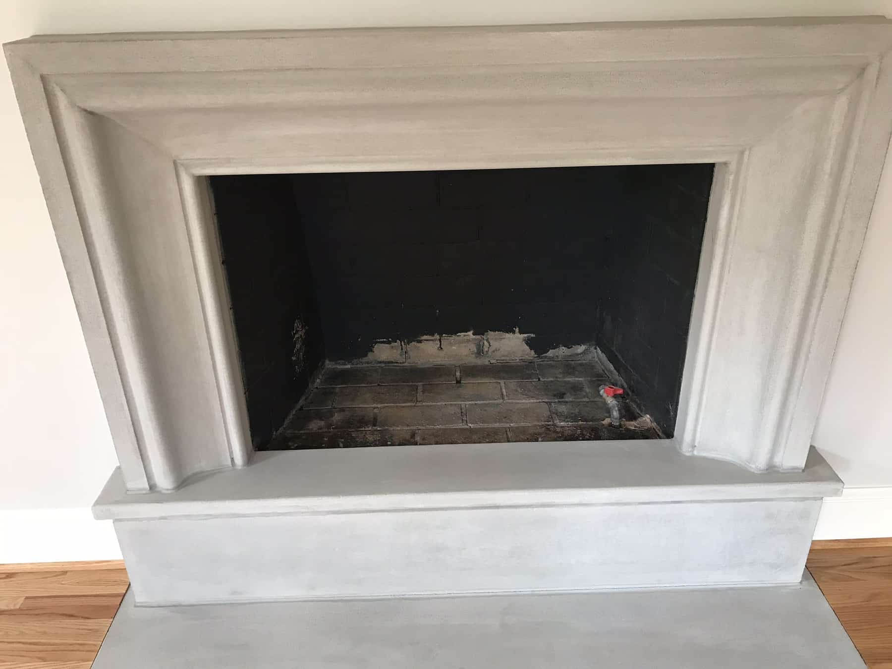 Cement fireplace