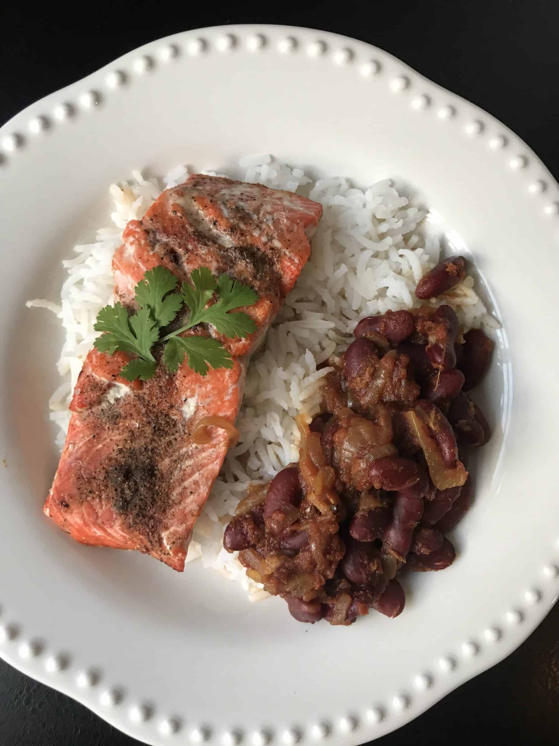 salmon and beans