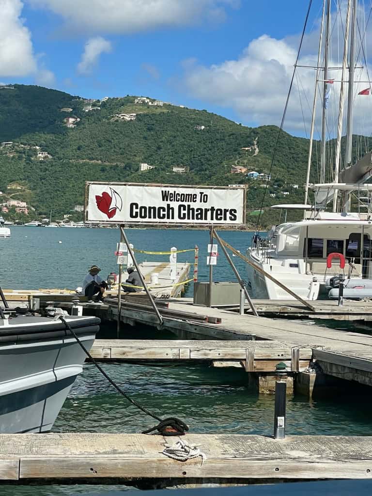 the docks at Conch Charters