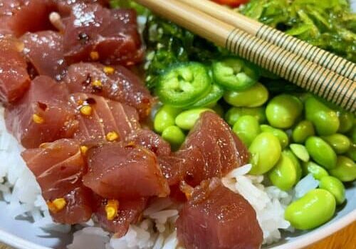 Authentic Homemade Tuna Poke Bowl